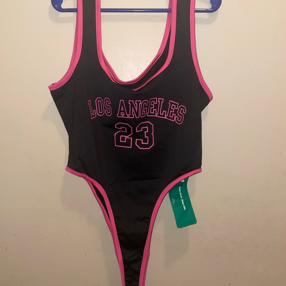 Black and Pink One Piece